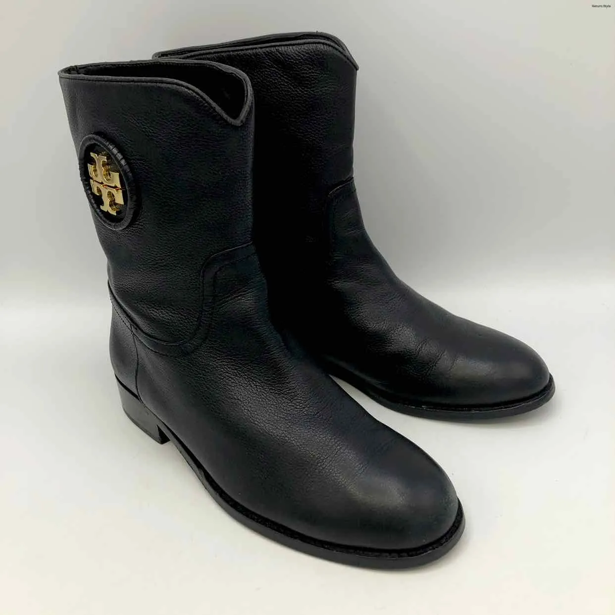 TORY BURCH Black Leather Shoe Size 7 Boots