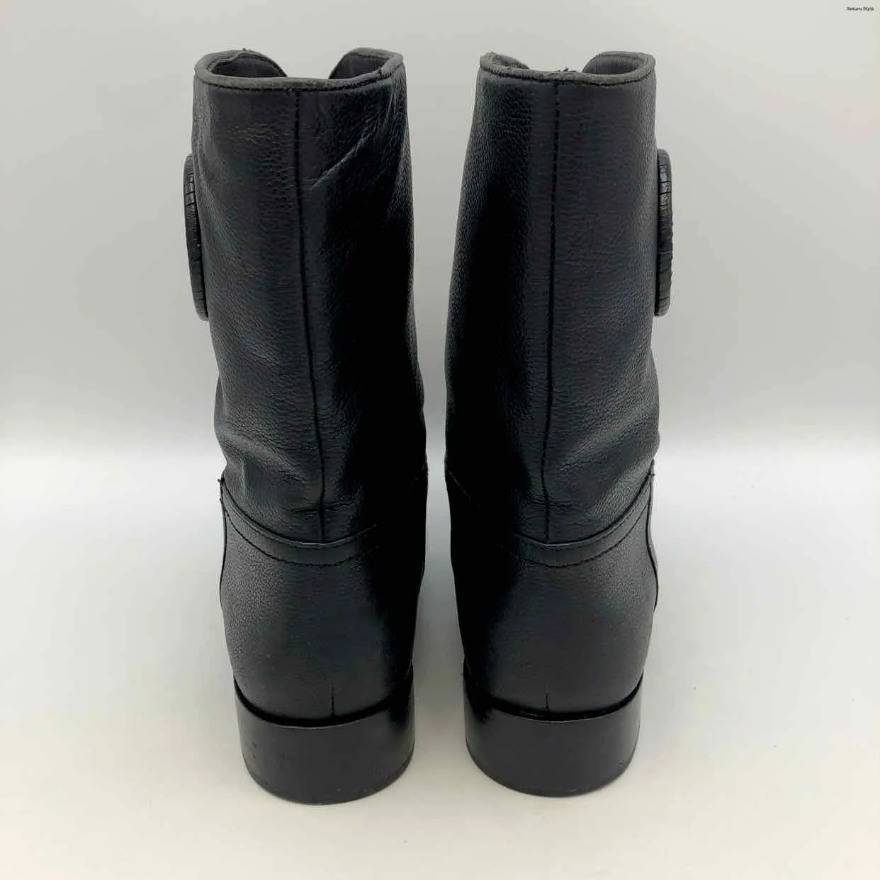 TORY BURCH Black Leather Shoe Size 7 Boots