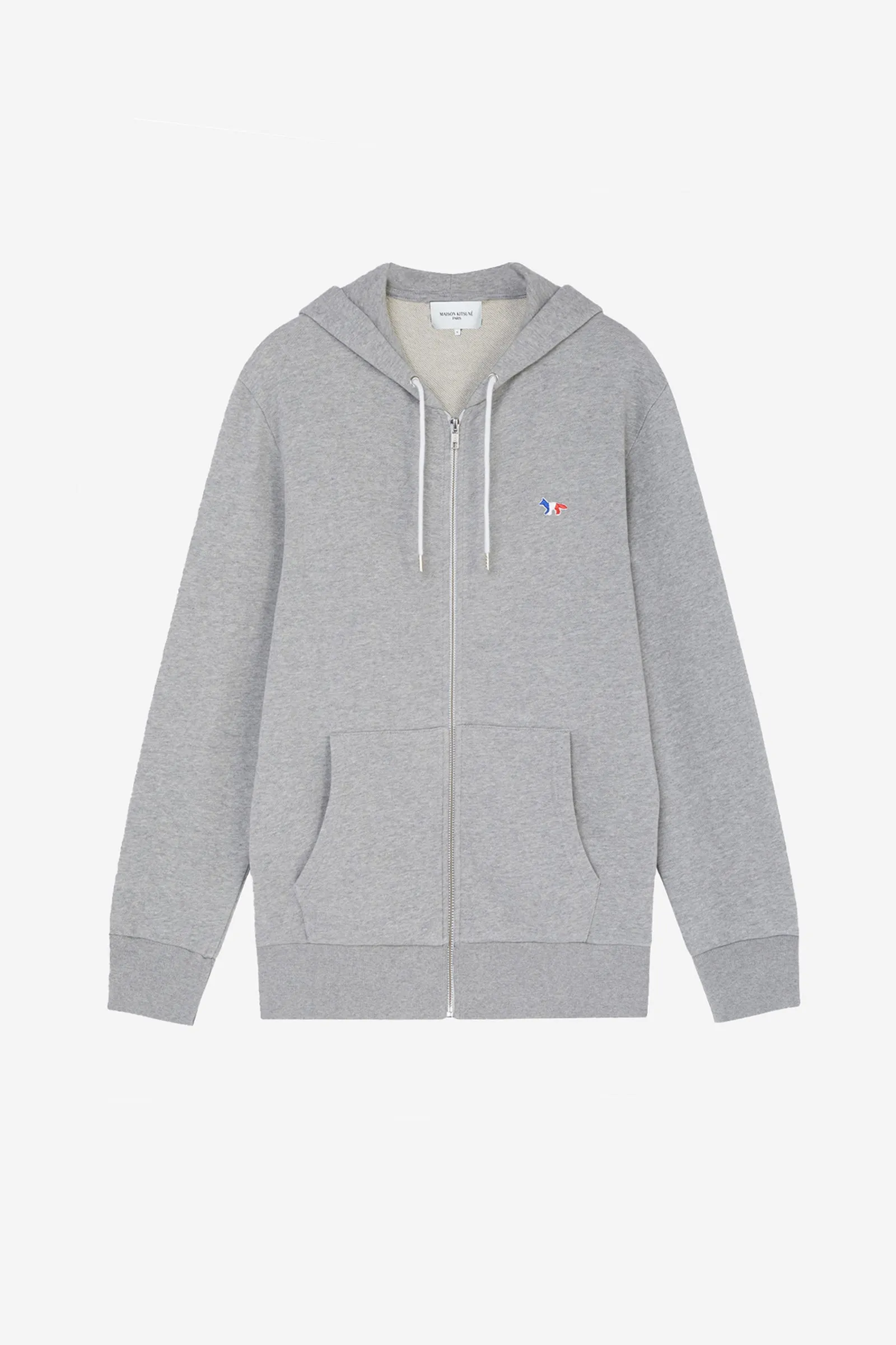 TRICOLOR FOX PATCH ZIP HOODIE<BR/>