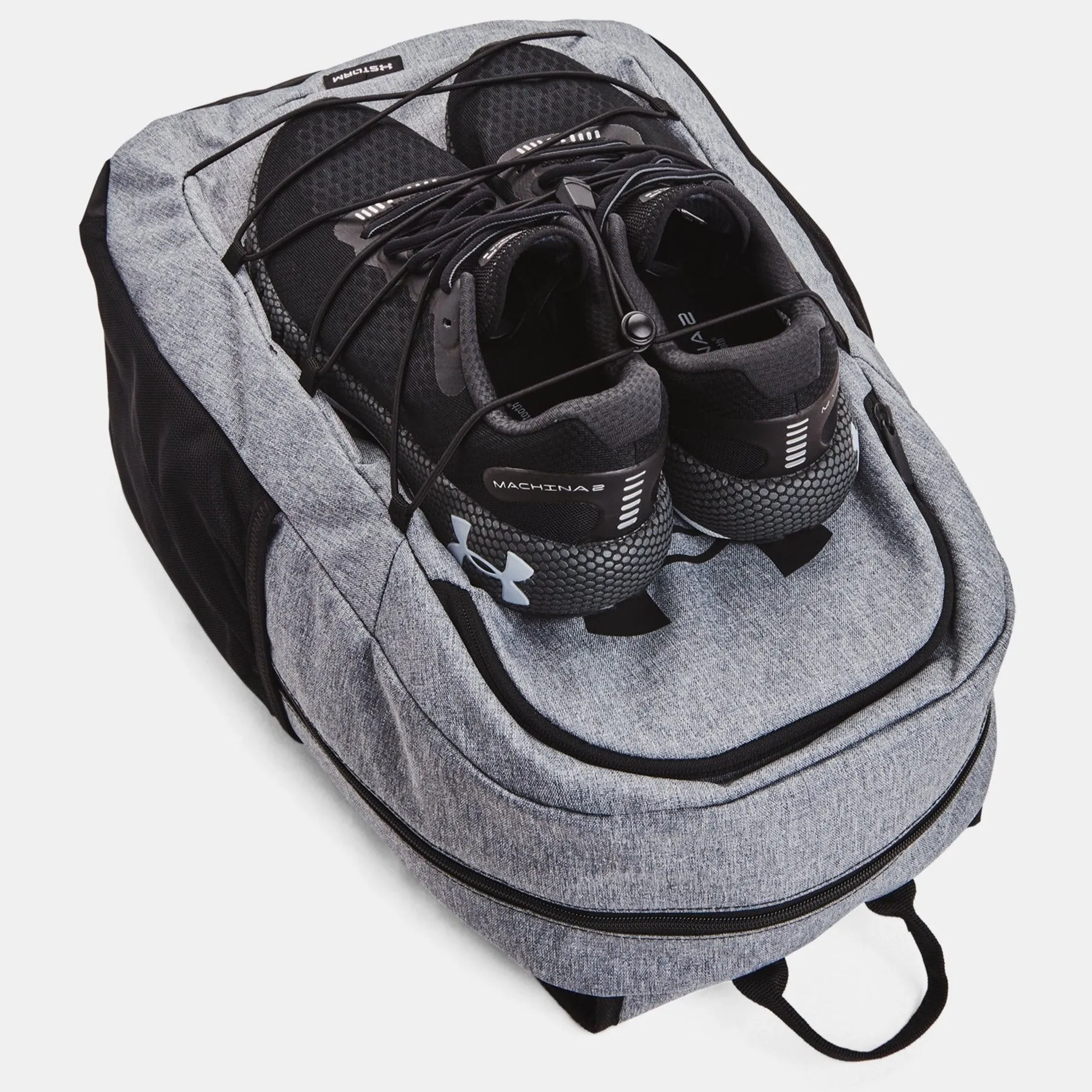 Under Armour Pitch Grey Heather/Black Hustle Sport Backpack