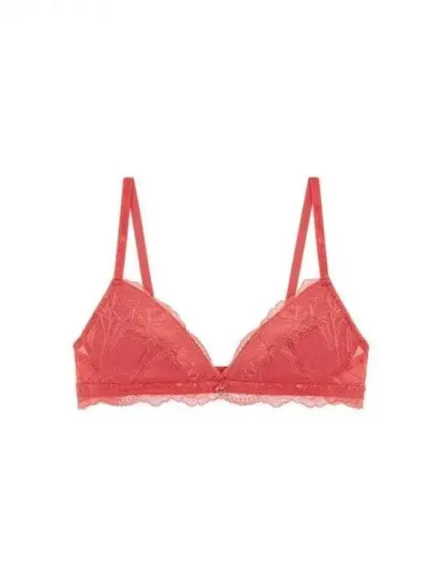 UNDERWEAR Overseas Station Season Big Chance 8 18 Women s Flower Lace Padded Triangle Bra Light Red 271565