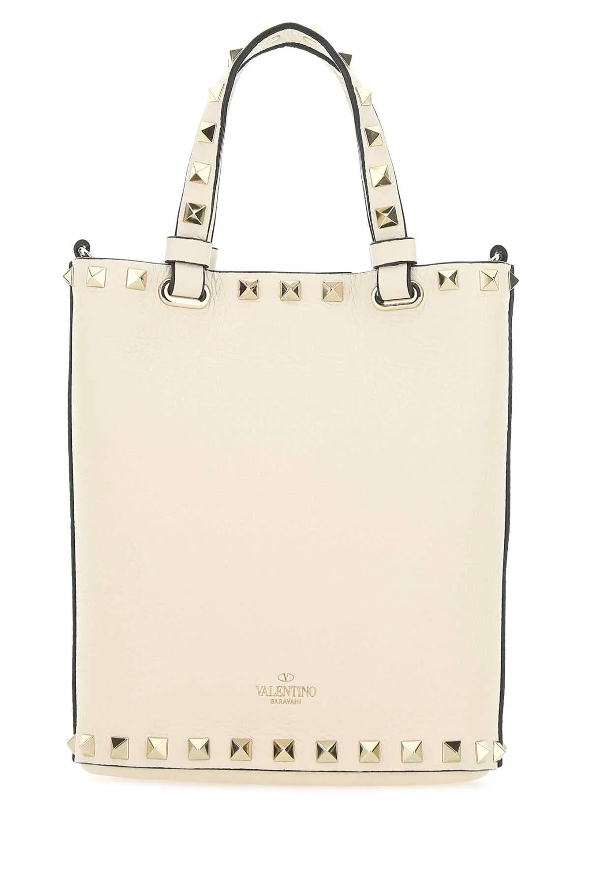 Valentino Garavani Rockstud Logo Detailed Tote Bag