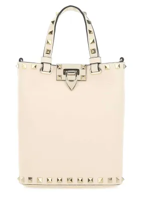 Valentino Garavani Rockstud Logo Detailed Tote Bag