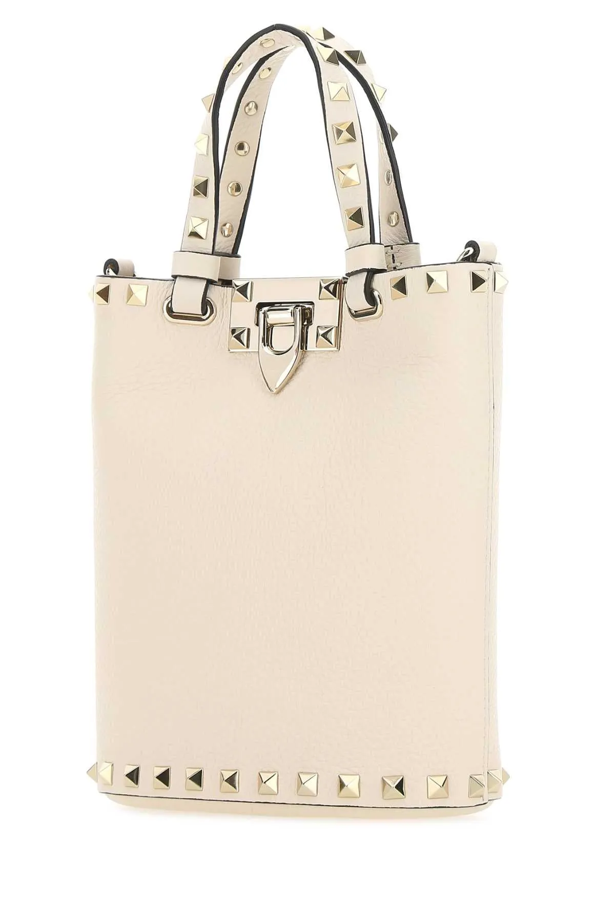 Valentino Garavani Rockstud Logo Detailed Tote Bag