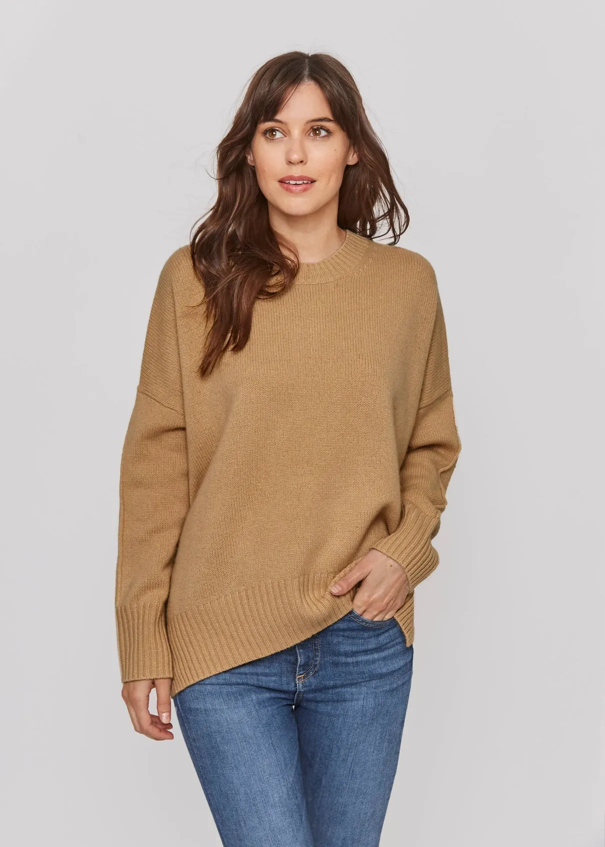 W.Cashmere Joey Oversized Crew Neck Sweater