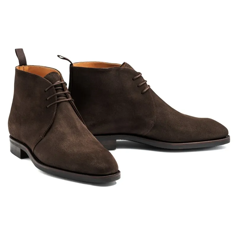 Yanko Chukka boot dark brown suede