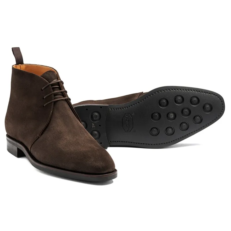 Yanko Chukka boot dark brown suede