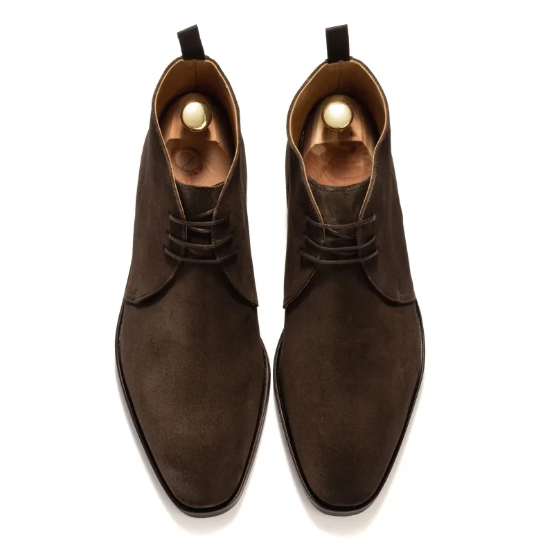 Yanko Chukka boot dark brown suede