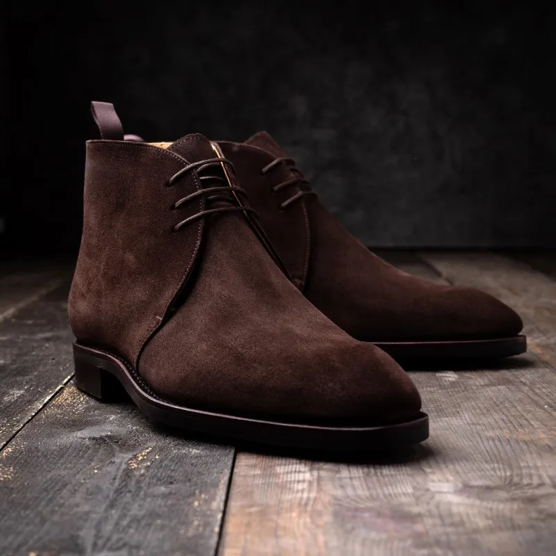 Yanko Chukka boot dark brown suede